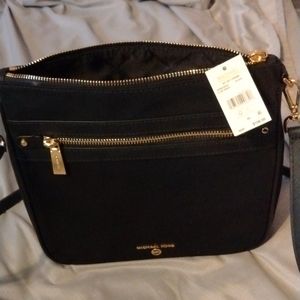 Jet set charm large north south nylon crossbody purse